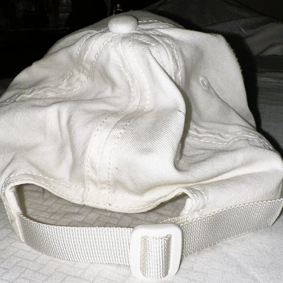 H&M Divided One Size Adjustable Baseball Cap – Solid White/Ivory Cotton -AC106 - Picture 5 of 5